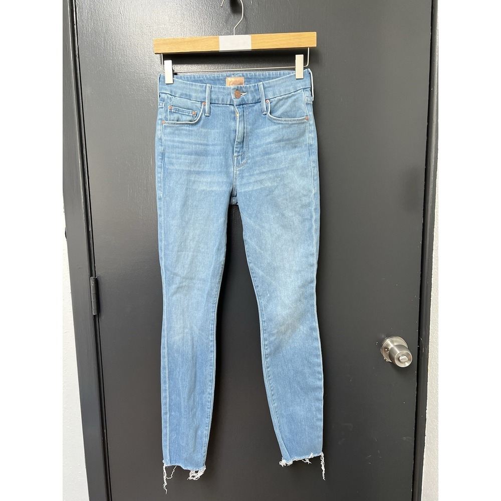 MOTHER Women's The Looker Ankle Fray Skinny Jeans Hold My Hand Size 25